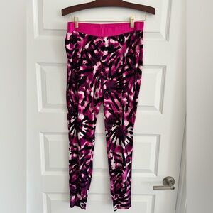 Juicy Couture Tie Dye Pajama Pants Pink Black Size M